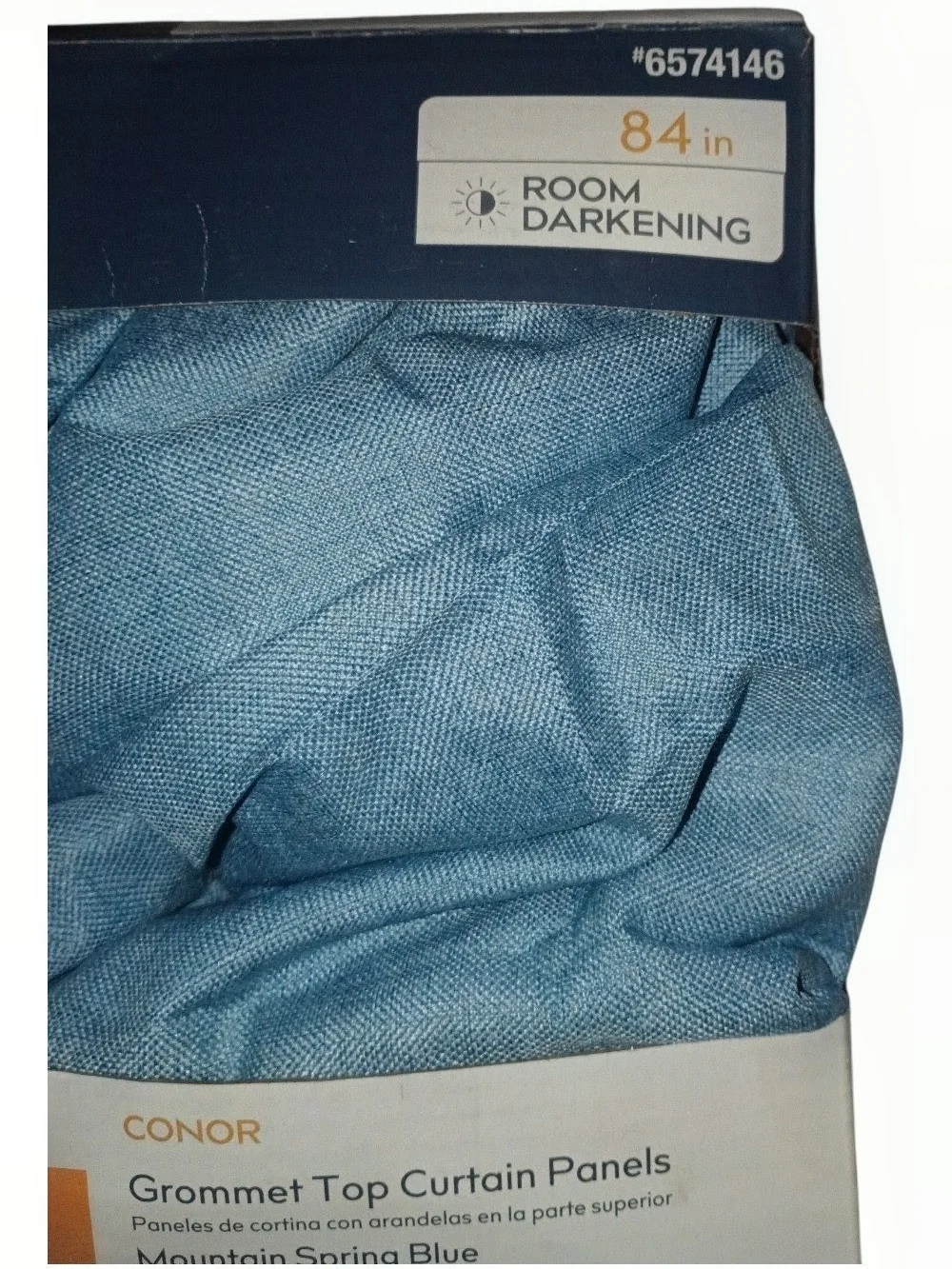 Conor Mountain Spring Blue Grommet Top Curtain Panels - 2 Pack